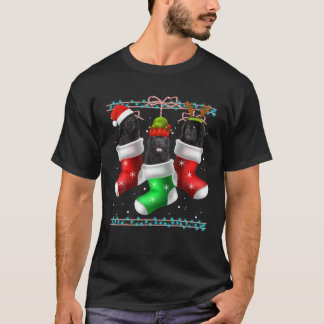 Camiseta Cachorro Terra Nova Meias de Natal Funny Xmas Paja