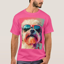 Camiseta Cachorro Terrier Branco do West Highland resfriado