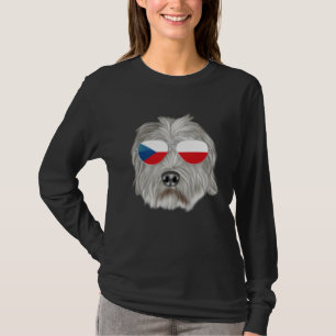 Camiseta Cachorro Terrier Dandie Dinmont Bandeira Checa Rep
