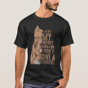 Camiseta Cachorro Touro Estou no meu comportamento de Wurst