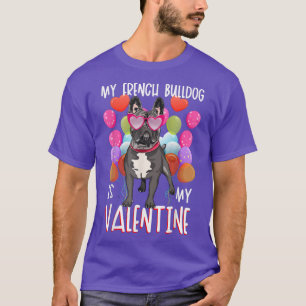 Camiseta Cachorro-Touro Francês Bonito Sobe Cachorro Namora