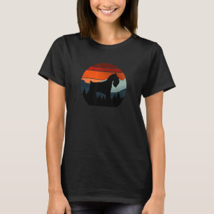 Camiseta Cachorro-Tronco Vintage e Cachorro-Schnauzer Flore