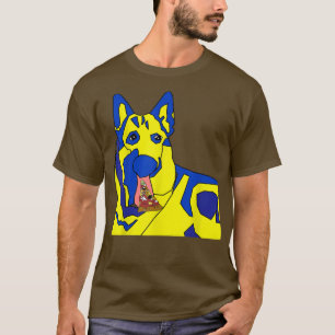Camiseta Cachorro Ucraniano Comendo Pizza 34235766