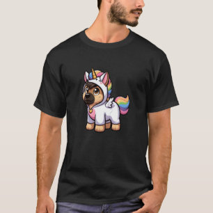 Camiseta Cachorro Unicórnio Pastor Alemão Engraçado Criatur