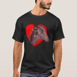Camiseta Cachorro Vermelho com Face Cinzenta Azul