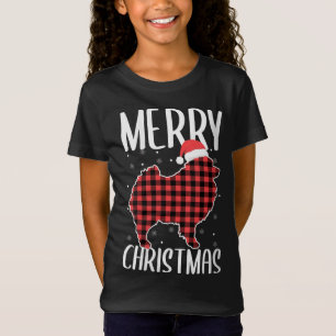 Camiseta Cachorro Vermelho de Xadrez Pomerânia Natal Pajam