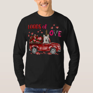 Camiseta Cachorro Vermelho Que Conduz O Caminhão Vermelho C