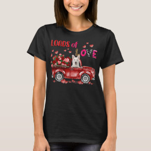 Camiseta Cachorro Vermelho Que Conduz O Caminhão Vermelho C