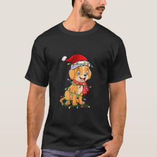 Camiseta Cachorro Vestindo Santa Hat Xmas Engraçado Cachorr