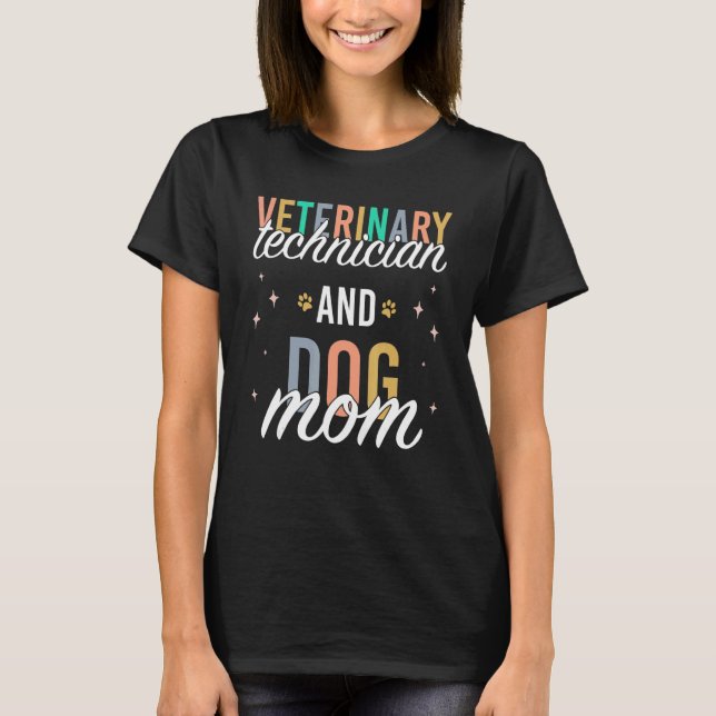 Camiseta Cachorro Veterinário Mãe Cute Vet Tech (Frente)