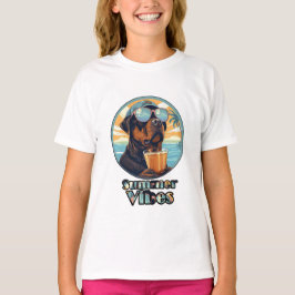 Camiseta Cachorro Vibrações de Verão – Humor de Pr