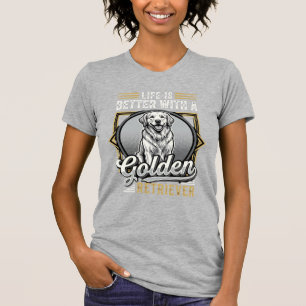Camiseta Cachorro Vida De Golden Retriever É Melhor
