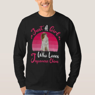 Camiseta Cachorro Vintage Apenas Uma Garota Que Ama Japane