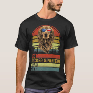 Camiseta Cachorro Vintage Melhor Cocker Espanhol Mãe Nunca 