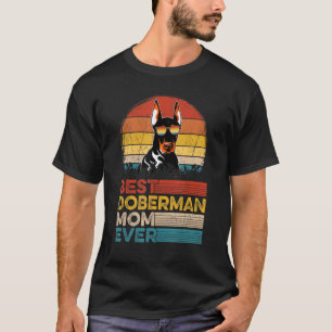 Camiseta Cachorro Vintage Melhor Doberman Mãe Nunca