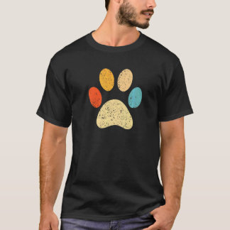 Camiseta Cachorro Vintage Puppy Paw Print Cachorro