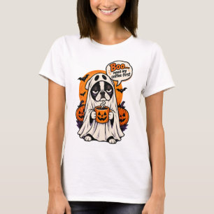 Camiseta Cachorro Vira-lata Grumpy Ghost Boston Terrier Boo