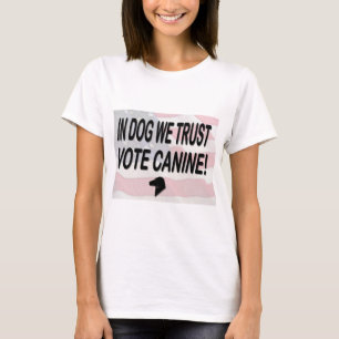 Camiseta Cachorro Voto com Bandeira Americana