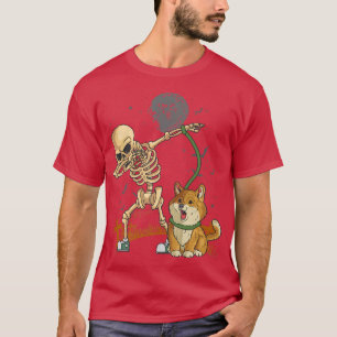 Camiseta Cachorro Walker Skeleton Corgi Dog Walker