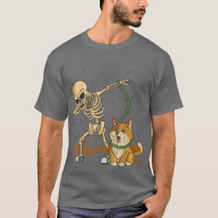 Camiseta Cachorro Walker Skeleton Corgi Dog Walker 