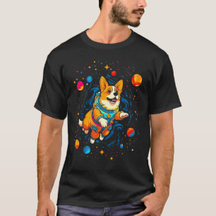 Camiseta Cachorro Welsh Corgi Cosmos Planeta