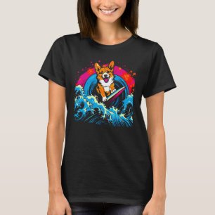 Camiseta Cachorro Welsh Corgi Surf