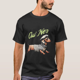Camiseta Cachorro Wiener Dachshund Engraçado Humor Francês