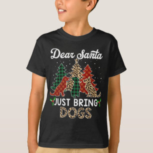 Camiseta Cachorro Xmas Acima Caros Papais noeis Trazem Cães