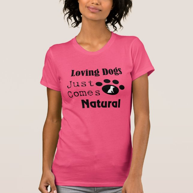 Camiseta Cachorros Adorantes Apenas Vem do Tee Natural das  (Frente)