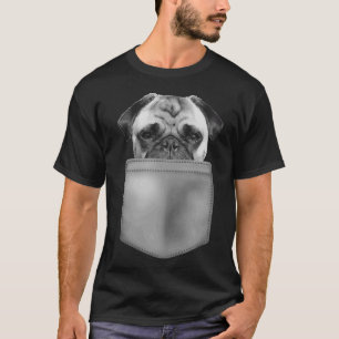 Camiseta Cachorros Alojam Presentes Pug In Pocket Funny Dog