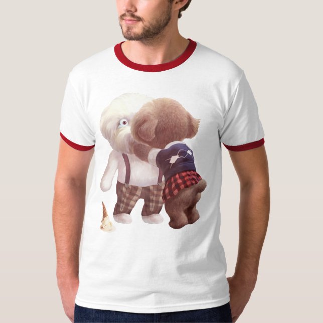Camiseta Cachorros Bonitos Abrindo (Frente)