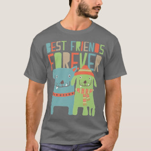 Camiseta Cachorros Bonitos BFF Melhores Amigos De Chapéu De