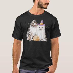 Camiseta Cachorros bonitos do Halloween Cachorros das mulhe