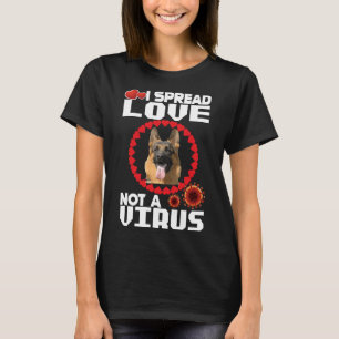 Camiseta Cachorros Bonitos Eu Espalho Amor Não Um Fofo Alem
