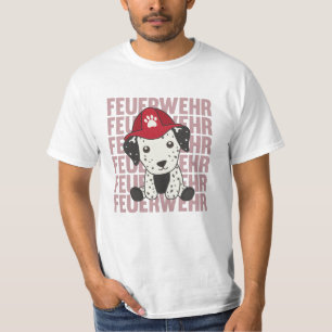 Camiseta Cachorros Cachorros da Brigada de Incêndio Dalmáti