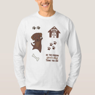 Camiseta Cachorros Cachorros Pinheiros Castanhos Labrador R