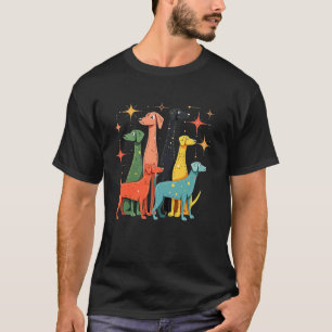 Camiseta Cachorros com Visual Fofo de Meados do Século Mode