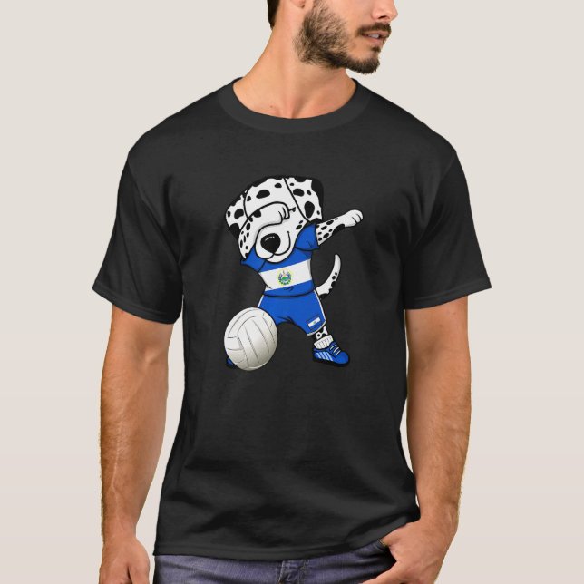 Camiseta Cachorros Dalmáticos Vetores de Voleibol de El Sal (Frente)