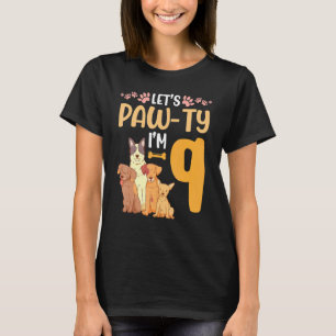 Camiseta Cachorros dançam juntos meu Vamos de aniversário,