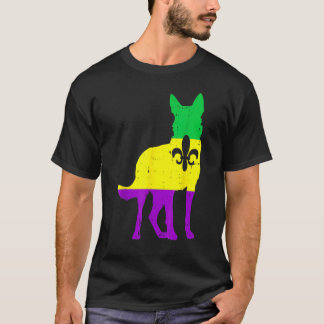 Camiseta Cachorros de Carnaval do german shepherd Mardi Gra
