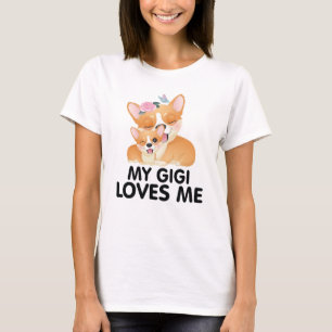 Camiseta Cachorros de Corgi Bonitos - Minha Gigi Me Ama