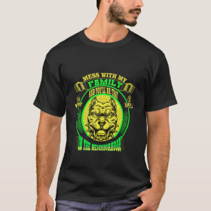 Camiseta cachorros de estimação familiares pitbull terrier