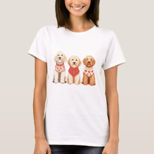 Camiseta Cachorros de Goldendoodle namorados