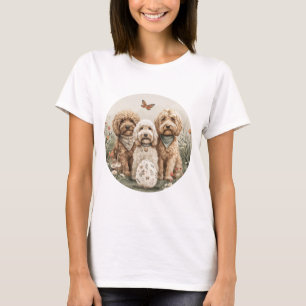 Camiseta Cachorros de Goldendoodle páscoas