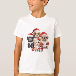 Camiseta "Cachorros de Natal", adorável amante de cães