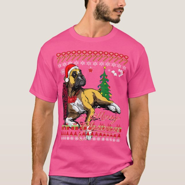 Camiseta Cachorros de Natal bonitos (Frente)