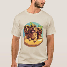 Camiseta Cachorros de ouro para varejo Piscinas de verão
