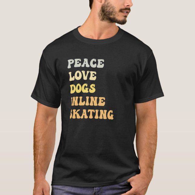 Camiseta Cachorros de Paz em Linha Retro (Frente)