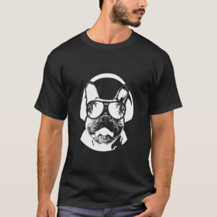 Camiseta Cachorros de sol Cachorro fones de ouvido festas c