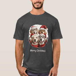 Camiseta Cachorros de varejo de Ouro de Natal